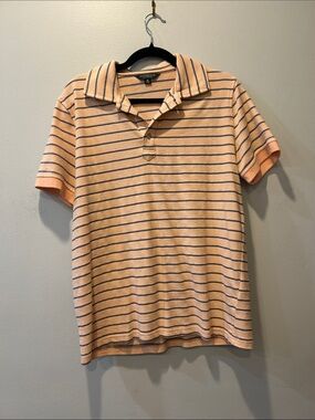 Liverpool Peach Polo with Navy Stripes